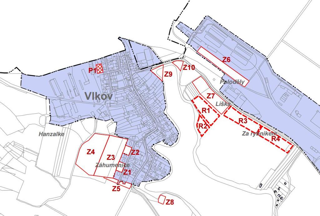 2. NÁVRH ZPRÁVY O UPLATŇOVÁNÍ ÚZEMNÍHO PLÁNU VLKOV a) Vyhodnocení uplatňování Územního plánu Vlkov včetně vyhodnocení změn podmínek, na základě kterých byl územní plán vydán ( 5 odst.