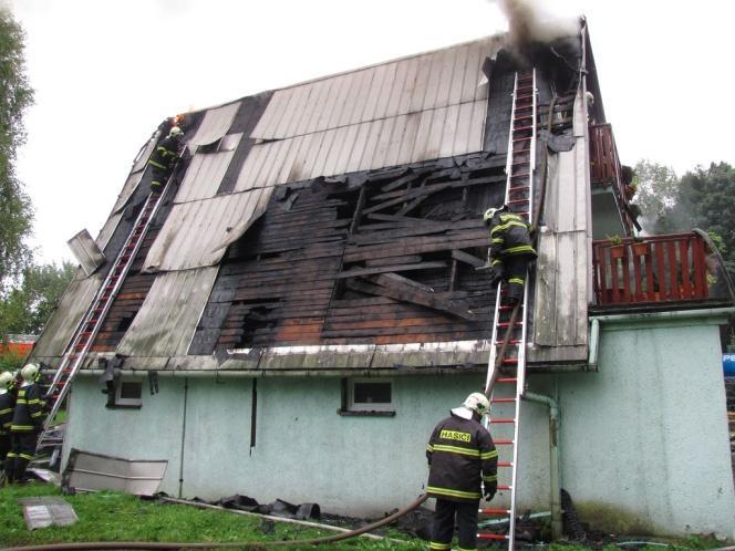 Hasičský Požár penzionu, Lučina, okr. Frýdek-Místek Datum a čas ohlášení: 02.09.