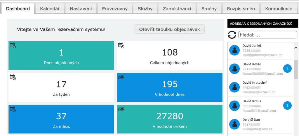 Spuštění Administrace rezervací 1. Nastavení Administrace 2. Nastavení Provozovny (Provozoven) 3. Nastavení Služeb 4.