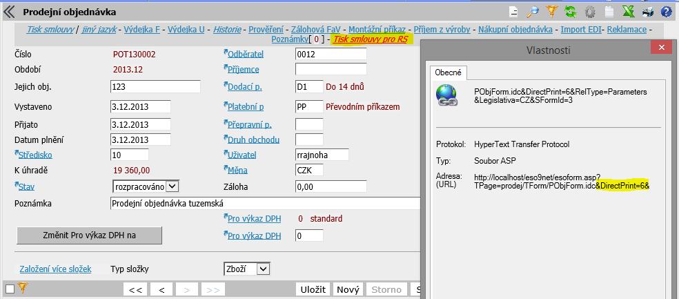 3.3 Vytištění jedné sestavy do souboru V činnosti 9.6.3.4 Offline sestavy ověříme, že offline sestava vznikla s parametry odpovídajícími dokladu POB (ID hlavičky dokladu), z nějž byl tisk proveden.