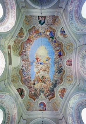 Centre for Research on Baroque Ceiling Paintings Johann Hausdorf, Celebration of the Holy Trinity and All Saints, All Saints Church, Heřmánkovice, 1736.