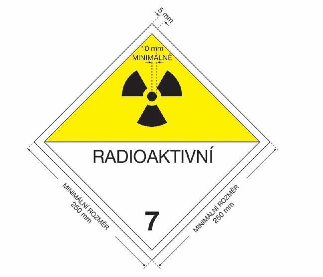 dopravním prostředku musí být v přepravních dokladech obsaženo podrobné prohlášení o obsahu každé radioaktivní zásilky, případně o obsahu každého přepravního obalového souboru, kontejneru nebo