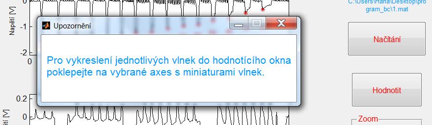 Program je doprovázen různými informacemi pro uživatele. V prvním upozornění jsou uvedeny informace, za jakým účelem byl program vytvořen, pro koho slouží a počáteční návod jak s programem pracovat.