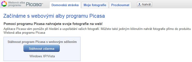 Pro usnadnění práce s alby a úpravy fotografií Google vytvořil aplikaci Picasa, kterou si můžete nainstalovat do vašeho počítače.