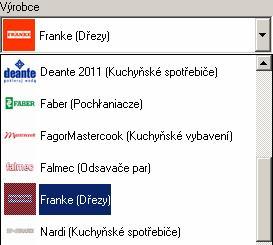 : Výběr prvku Požadovaný prvek vyhledáte a připravíte pro vložení do výkresu takto: Z výsuvné nabídky