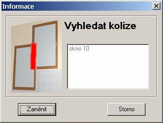 Okna i dveře se vkládají velmi podobným způsobem. Klepněte na tlačítko Určit stěnu. Dialogové okno se dočasně uzavře, takže můžete myší určit ve výkrese stěnu, do které chcete okno vložit.