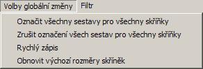 CAD Kuchyně > Editor skříněk Položky nabídky Nabídka Úpravy V nabídce Úpravy je jediná položka Hledání, kterou můžete otevřít dialog pro zadání celého názvu (pokud zaškrtnete přepínač Pouze celá