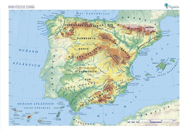 Hory a řeky Španělsko je horská země, v níž dominují náhorní plošiny a horská pásma.