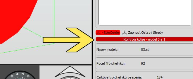 Obrázek 18: Modely připravené na kontrolu kolize Dvojstiskem klávesy Shift + kliknutím levým tlačítkem myši na vykreslený model, se vybraný model přidá do vícenásobného výběru.