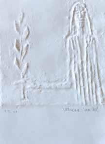 Olbram Zoubek (1926 2017) Adam s ratolestí zlacený reliéfní tisk, 16 x 15 cm, sign.