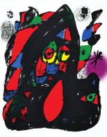 800 Kč 119) miró Joan (1893-1983): Abstraktní kompozice.