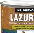 LAZUROL LODNÍ LAK S 1119 LAK SYNTETICKÝ ODOLNÝ VODĚ 0000 lesklý 0,375 l 0,75 l 2,5 l (m 2 /l) 14-16 Výrobek je určen na dekorativní lesklé nátěry dřevěných stavebních prvků, vystavených vlhkosti a