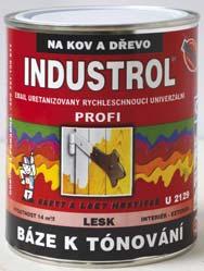 INDUSTROL BARVA NA TABULE S 2122 EMAIL SYNTETICKÝ VNITŘNÍ 0,6 l 5 l 9 l (m 2 /l) 8-11 Barva je určena především na nátěry školních tabulí a pingpongových stolů.