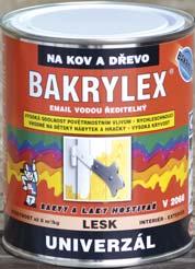 BAKRYLEX UNIVERZÁL MAT BÁZE V 2066 EMAIL VODOUŘEDITELNÝ NA DŘEVO A KOV BÁZE A 0,7 kg 5 kg 10 kg BÁZE B, C 0,7 kg 4,6 kg 9,2 kg 6-8 TÓNOVÁNÍ BAKRYLEX EMAIL UNIVERZÁL MAT BÁZE V 2066 je vodouředitelný,