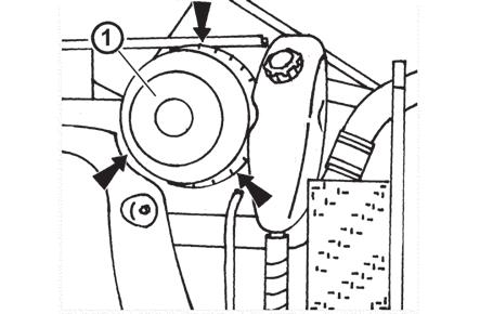 postupu: 1. sejměte pravou bočnici kapoty 2. uvolněte spony víka čističe vzduchu (označeny šipkami) 3.