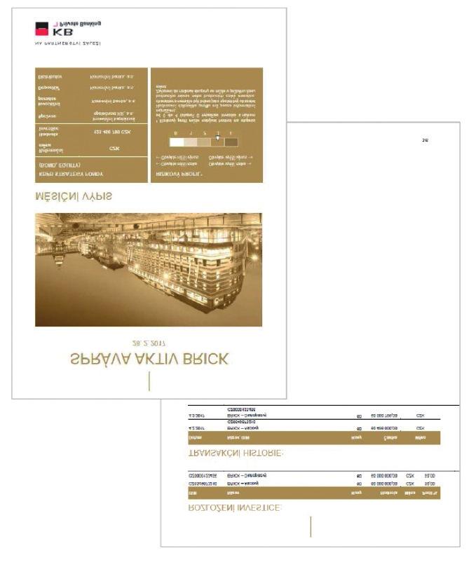INfORmOVÁNÍ A REPORTINg SPRÁVA AKTIV BRICK se významně odlišuje od konvenčních investičních fondů kromě jiného také maximální transparentností reportingu.