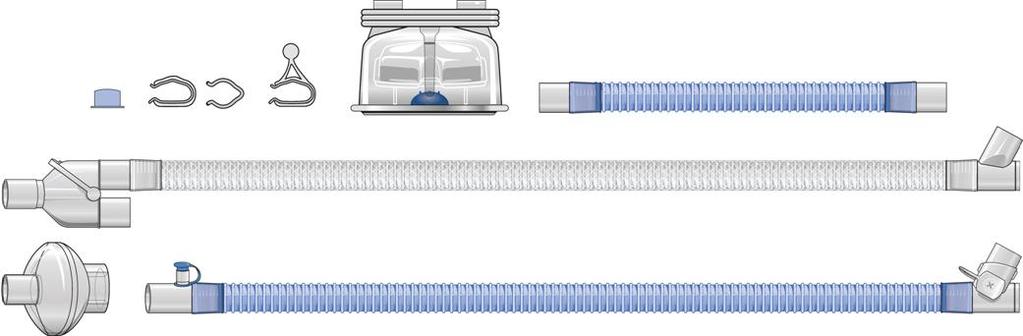 Zvlhčující dvojhadicový okruh s duálním výhřevem inspirační a expirační hadice a revoluční technologií Evaqua2 určený pro invazivní ventilátory. Délka 1,5 m.