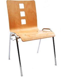 Židle může být opatřena čalouněnými panely sedáku