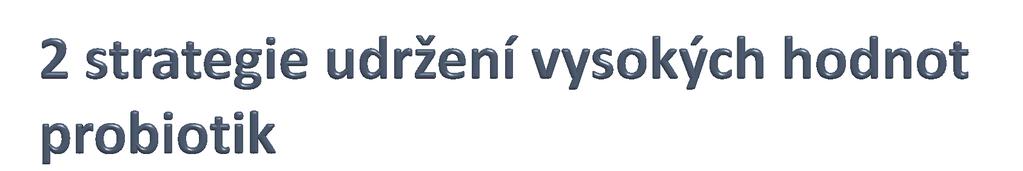 1) kontinuální konzumace preparátů nebo potravin obsahující probiotické bakterie 2) konzumace potravin