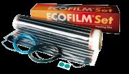 Druhou variantou jsou sady ECOFILM SET, umožňují svépomocnou instalaci bez použití spojovacího materiálů (konektorů, vodičů, izolací, speciálních kleští).