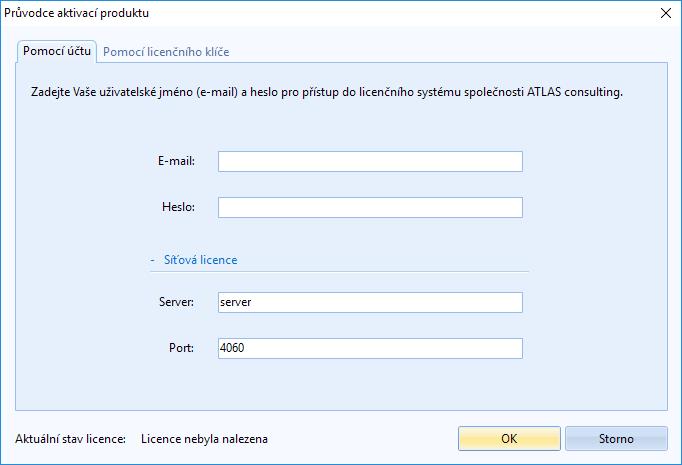 6.3 Správa licencí V produktu pod tlačítkem Licence naleznete odkaz na Správu licencí. Tímto se Vám v prohlížeči otevře portál, do kterého se přihlásíte emailem a heslem.