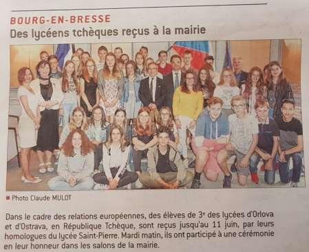 Naši studenti ve Francii Ve dnech 4. 6. 11. 6. 2018 se uskutečnila 2. část výměnného pobytu s francouzskou školou v Bourg-en- Bresse v Savojských Alpách.