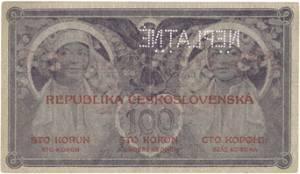 Návrh Alfons Mucha, provedení líce Grafický ústav Jan Štenc, Praha, rubu Österreichisch-ungarische Bank, Druckerei für Wertpapiere, Wien, tisk Knihtiskárna Politiky, Praha.