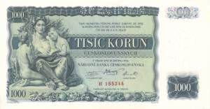 Obrázek č. 6: Bankovka Národní banky Československé 1 000 Kč III. emise 25. 5. 1934.
