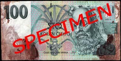 40: Bankovka s chybějícím okrajem 131 129 Bankovky opotřebené oběhem, běžně poškozené a nestandardně poškozené bankovky [online].