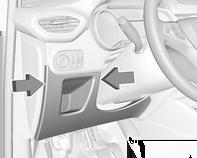 208 Péče o vozidlo Pojistková skříňka v přístrojové desce Pojistková skříňka na levé straně přístrojové desky U vozidel s levostranným řízením je pojistková skříňka umístěna za krytem v palubní desce.