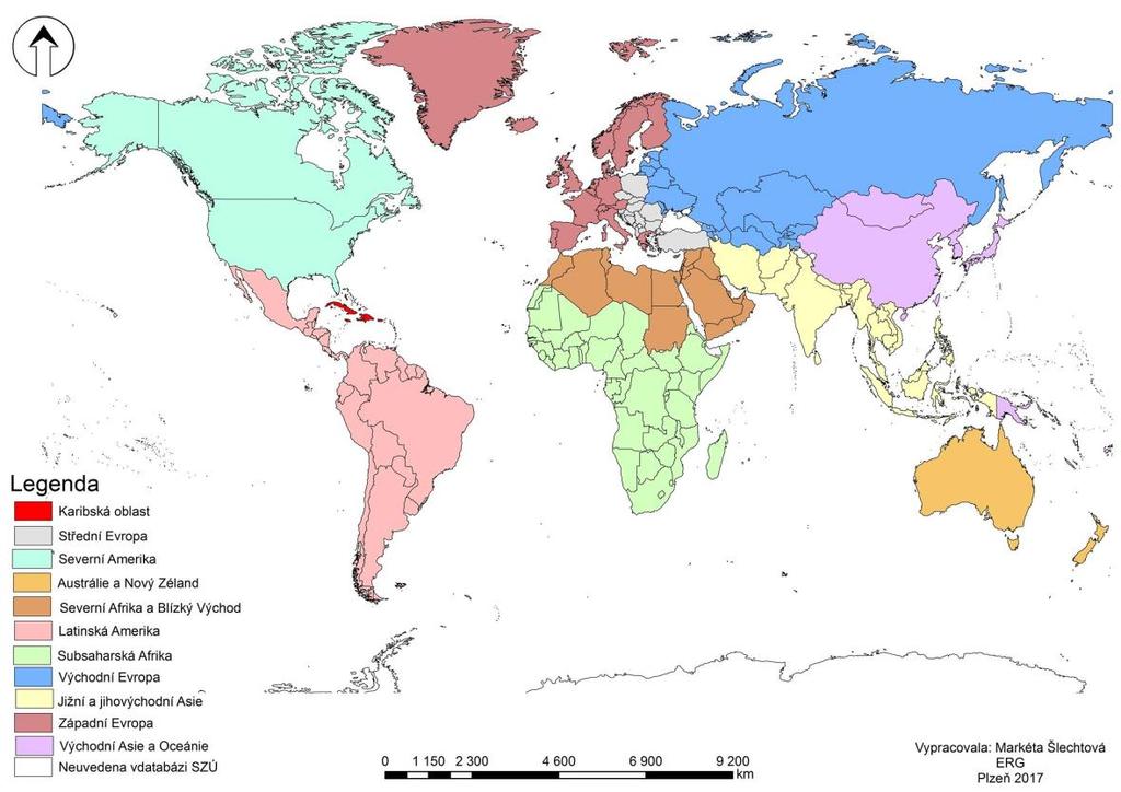 Počty nakažených cizinců Obrázek 21: Počet nakažených cizinců z geografických oblastí 140 120 100 80 60 40 20 0 Rok 2010 Rok 2015 Geografické oblasti Zdroj: