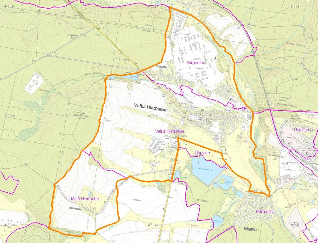 A. NÁZEV OBCE Název části obce (ZSJ): Mapa A: Území obce Přehledová mapka Kód části obce PRVK: CZ41.342.415.86.