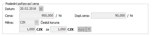 T E S T Otázka 1 : Zkontrolujeme si, jak se vedlejší pořizovací náklady promítly na skladovou kartu.