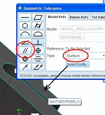 Zbývá doladit parametry geometrické tolerance.