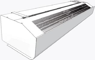 Clony s elektrickým ohřevem Řídicí deska je umístěna na horní pravé straně clony. apájení regulace (230V ) a ohřevu (400V3) přivádí ke svorkám na svorkovnici.