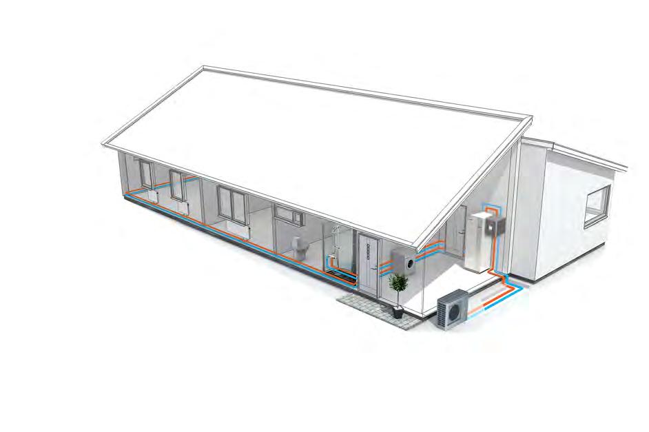 Kontakt s NIBE SPLIT HBS 05 NIBE SPLIT HBS 05 má vestavěný řídicí systém. Vnitřní modul VVM/řídicí modul SMO řídí a monitoruje provoz tepelného čerpadla.