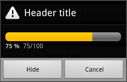 10 ProgressDialog - pokračování public void onclick(view v) { showdialog(dialog_progress); Dialog je možné ovládat přes Handler mprogress = 0; mprogressdialog.setprogress(0); mprogresshandler.