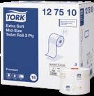 papír je vždy k dispozici TORK MID-SIZE TOALETNÍ PAPÍR - ZÁSOBNÍKY Systém T6 Kód výrobku Název výrobku Design Parametry výrobku Balení TORK/557500 Tork Mid-size Twin zásobník