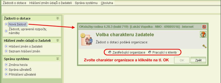 9) Podejte žádost Vlastní podání žádosti je možné pouze, je-li žádost uzamčena proti dalším úpravám. Je-li uzamčena, je na formuláři Podání žádosti aktivní tlačítko Podat žádost.