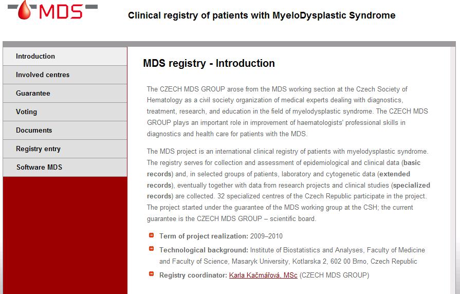 Práce s Registrem MyDyS2 1 Vstup do registru Pro vstup do registru zadejte prosím v internetovém prohlížeči adresu www.mds.registry.cz Obr.