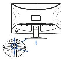 ProLite E2274HDS Инструкция по быстрой установке Установка подставки Монитор предназначен для использования с установленной подставкой (если не устанавливается на стене).