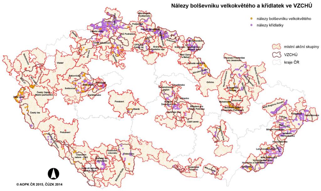 Strategie CLLD OPŽP OPŽP PO 4 SC 4.2 Posílit biodiverzitu Prevence, likvidace a omezování invazivních druhů rostlin (bolševník a křídlatka) V KHK se týká MAS: MAS Království Jestřebí hory, o.p.s. Sdružení Splav, z.