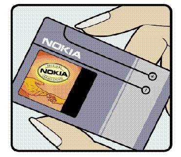 Pokyny k ovìøení pravosti baterie Nokia Pro zaji¹tìní své bezpeènosti pou¾ívejte v¾dy pouze originální baterie Nokia.