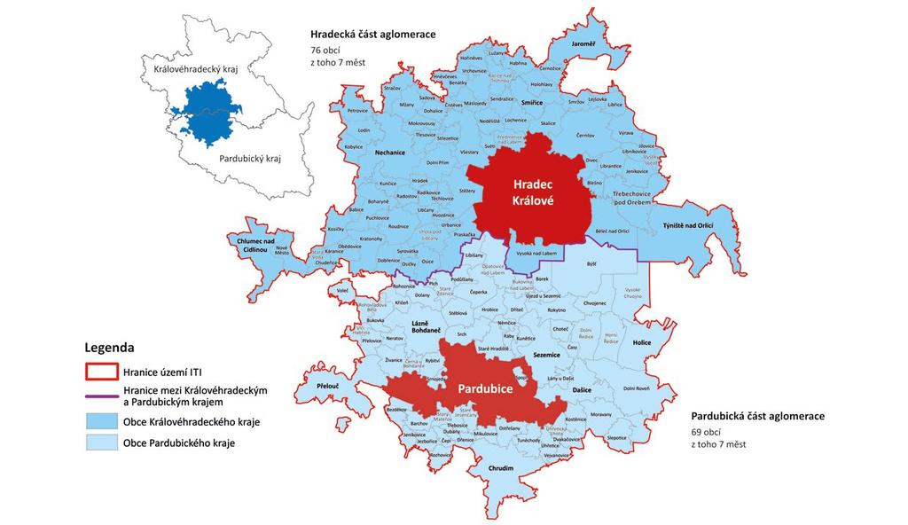 ÚZEMNÍ DIMENZE V KRÁLOVÉHRADECKÉM KRAJI Typologie území Královéhradeckého kraje dle územní dimenze v rámci EU fondů 2014 2020 (koncentrace dotací EU ve specifických typech území podporující jejich