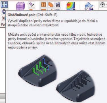 3D operace s modelem: Slouží k namnožení nějakých 3D prvků.