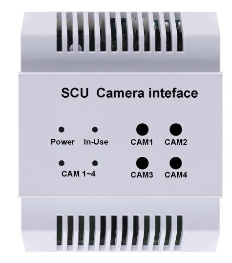 2-drátový systém Rozšiřující modul DPA-D2-SCU Umožňuje připojení 2 běžných CCTV kamer včetně napájení nebo až 4