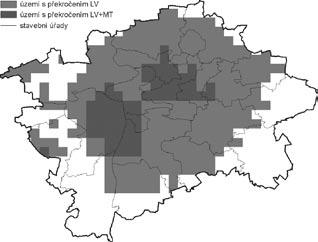 Aglomerace Hlavní město Praha Tab. I - Vymezení oblastí se zhoršenou kvalitou ovzduší NO 2 36. nejvyšší 24h průměr > 50 µg.m -3 > 35x/rok Benzen > 5 µg.m -3 CO max.