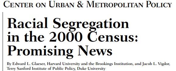 Příklad výsledků měření segregace (USA) 5 Edward Glaeser (Harvard