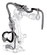 robotu plně integrované v horním rameni robotu.