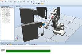 RobotStudio Palletizing PowerPac výrazně snižuje dobu programování a rovněž operátor bez předchozí programátorské praxe je schopen během několika minut vytvořit plně otestované simulace a
